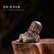 An Junsheng Guofeng Ceramic Ge Kiln Flower Pet Tea Pet Ornament Tea Play Car Tea Tray Flower Pot Decoration Little Monk Reading and Taking a Break