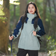 
Tuoluzer outdoor jacket for women three-in-one windproof waterproof jacket for men in autumn and winter couples hiking suit breathable and warm men women's gray-purple-fleece liner S