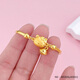 NXO gold 999 Hello Kitty bracelet gold KT cat bell bracelet bracelet adjustable half bracelet for girlfriend gold-plated gift box packaging