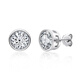 Guanpuge Fat Donglai same style pt950 platinum moissanite earrings platinum earrings earrings niche girlfriend birthday gift white six claws 925 silver 0.5 carat