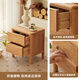 Original elements solid wood bedside table Nordic oak bedside storage cabinet bedroom simple storage cabinet A3026 bedside table-400*300*450mm