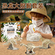 Pino Arqueología! Pino arqueología para niños Dinosaurio Equeleto de excavación de excavación Terracotta Warriors and Horses Toys Museum Tendencias culturales y creativas Jade Set A [Heshi Bi + Golden Wire Jade Clother + Jade Ring + Jade Cobbage]
