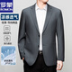 罗蒙高端桑蚕丝西服男2025春夏秋季时尚休闲单西薄款商务西装休闲外套 兰色6636 3XL 190 【170-190斤】