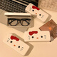 Caja de gafas Gran tamaño lindo para mujeres anti-compresión y caja de almacenamiento anti-caza de alumnos portátiles Nuevas gafas de sol Miopia Caja de gafas Katie Cat (con tela de gafas)