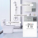 Anhua Badezimmer moderne einfache Badezimmerschrank Toilettendusche Badezimmer Set Kombinierte Kombination Morandi Farbpaket Morandi Blau-Grau 90 Größe Dusche N3S9901