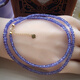 Ruiluo light blue slightly purple tanzanite bead necklace bracelet with smooth facet and elegant temperament that complements the skin tone of women. Fanta stone moonlight 18 gold ice transparent blue faceted tanzanite necklace 2 o'clock 7-