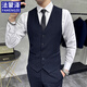 Juego de chalecos de traje de traje de Farmontje Groomsmen de bodas para hombres Negocios informales de ropa de trabajo de gran tamaño