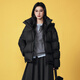 Basic House/Baijiahao hooded short down jacket winter casual Korean style simple style bread jacket black S