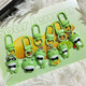 Mini Lonely Frog Schlüsselbund Anhänger Geheimnis, um aus Singlety lustig Cartoon Anhänger bester Freund Geschenk kleiner Ornament [Zufallsstil] 1 Pack