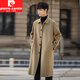 
Pierre cardin mid-length coat for men double-sided wool plush feel Hepburn windbreaker winter thickened solid color wool wool coat for men SM8021-mixed gray (70% wool) L -130-150Jin [Jin equals 0.5 kg] or less