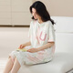 Modal 100% pure cotton pajamas for women in summer 2025 new cotton short-sleeved cropped pants for women home clothing set summer YY-N63648 L 105-125Jin [Jin equals 0.5 kg] Order before four o'clock, shipped on the same day
