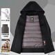 DK High-End-Herrenhäuser-Wollmantel Herren Winter mit mittlerer Länge doppelseitiger Wollwehrtermine verdickte Liner Wollmantel Schwarz XL 180