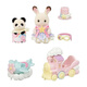 Sylvanische Familien Japanische Version des Schokoladen -Kaninchen -Biker -Panda -Flugzeuganzugs, Hausspiels und Puppen, Geburtstagsgeschenke für Kinder