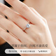 Lao Fengxiang one carat six-claw silver ring for women to express their love for each other and propose single ring jewelry for Valentine's Day birthday gift for girlfriend and wife one carat classic six-claw wedding ring