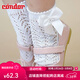 Condor Spanische Kant Baby Girl Summer Thin Hollow Bow Kurzsocken Socken Kinderbootsocken 25194 Leichte Wange Rot/677 1 Paar One Size 2 (18-24 Monate)