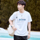 Camiseta de manga corta de primavera y verano de verano para niños ropa de algodón puro casual 2025 Nuevo estampado de moda para hombres versátiles HS1278 White L