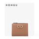 Honggu New Fashion Wallet Women's Short Mini Thin Card Holder Wallet All-in-One Multi-Card Slot Coin Purse Pitch Black