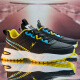 Jordan Grand Summer Men's Shoes Zapatos de gran tamaño Casta Anti-Slip Shoes 46 Air Cushion 47 Sports impermeables de cuero impermeables Sports Running Black and Yellow 9737 41