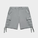 FILA Men's FUSION Series Sports Pants Men's Loose Casual Outdoor Versatile Knitted Quarter Pants Beilin Gray L