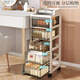 Meichao Storage Cabinet Drawer-type Office Desk Mobile Storage Rack Toy Snack Box Cosmetic Trolley Storage Rack Four-layer Armrest Style + Universal Wheel