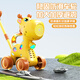 Huangen Giraffe Pushing Toy Handheld Blasenblasen-Maschine Puzzle Spielzeug Baby Walking Cart Säuglinge und Kinder 1-3
