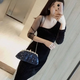 Kuqidaishu Clutch-Tasche für Frauen 2025 Chinesisches Valentinstag-Diamant-Inlay-Bankett mit Cheongsam Fashion Pailletten Handtasche Temperament Abendkleid Handtasche Diamant-Inlay Pailletten Clutch-Tasche