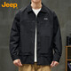 Jeep (JEEP) jacket men's autumn and winter loose workwear executive jacket men's trendy casual clothes men's black 2XL