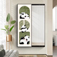 Hidden Push-Pull Mirror Spiegel Spiegel dekoratives Gemälde unsichtbarer Schlafzimmer Dressing Spiegel Hängender Maler Hidden-Signalspiegel Ping eine Joy-yc-243-D [Push and Pull-Spiegelmalerei + 235*100 x modernes Schwarz [rechts und Zug- und Zug- + Aluminiumgelenk