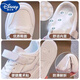 Disney (Disney) Chaussures pour enfants, chaussures blanches blanches pour enfants, chaussures à fond doux en cuir neuf pour les filles, Big Children's Sneakers, Chaussures pour garçons Campus 826 Campus professionnel professionnel blanc 16,5 Taille 26 Longueur intérieure CM
