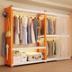 
Open hole plate metal storage cabinet for bedroom rental shelves wardrobe simple assembly floor-standing shelf 4-layer 1050*500*2000/hole plate