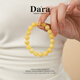 Dara (dara) Russian beeswax bracelet natural white flower honey full of honey unoptimized round bead single circle bracelet for men and women to wear as a Valentine's Day gift