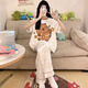 
Junjunsui Dimei pajamas for women in summer 2025 new pure cotton short-sleeved trousers large size cartoon cute student summer home clothing short-length-KAY-88557 L (recommended 90-110Jin [Jin equals 0.5 kg])