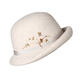 Lan Shimeng wearing top hat 2024 new butterfly embellished wool curled basin hat for women in autumn and winter, warm and fashionable, small fisherman hat with face, deep burgundy, one size fits all for adults (hidden adjustment 56-57.5cm)