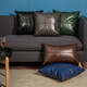 Luxury Luxury Blocking Huile Cire d'oreiller en cuir canapé canapé-coussin