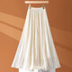 Elastischer Taille hoher Taillenpearleszenz fließender Sandrock 2025 Sommer-Stoff Feenrocktemperament Rock 1343 Aprikosenfarbe M Empfohlen [90-110jin [Jin entspricht 0,5 kg]]