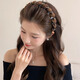 BARY REEF high cranium rhinestone headband women's 2025 new face wash special headband daily wear hair band pressure hairpin headwear black rhinestone headband