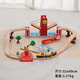 Qiyoubao Wooden Track Track Set Locomotive Magnetic Locomotive 3-5 ans