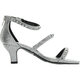 Steve Madden Girls' Shoes Dancer Heel Sandals, Silver Silver 3 Little Kid