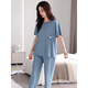 Pyjamas de coton modal pantalon d'été mince à manches courtes à manches courtes de grande taille des vêtements de grande taille 2025 Nouveau modèle H3527 (frais et doux et adapté à la peau) M [80110jin [Jin est égal à 0,5 kg]]]