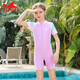 YINGFA new product children's swimsuit girls one-piece sun protection conservative girls beginner training 2024 new swimwear 24U713 170 4 size (height 85-105CM/weight 10-