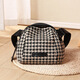 Cool Kangaroo Brand Bag 2025 Nouveau sac de coquille de noix d'été pour femmes Sac à toile tendance à la mode et polyvalente sac à bandoulière à une épaule Bag Black [Houndstooth]