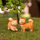 Gelun cartoon simulated puppy ornaments Corgi Teddy Shiba Inu doll micro landscape desktop decompression healing cute decoration Shiba Inu puppy 5