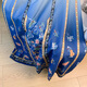 Han Qiumgs neuer chinesischer Stil verbesserter Hanfu Retro Retro Chinese Style Gedruckter ethnischer Stil Klassischer Rock Retro-Gradienten-Pferdegesichtsrock 12128 Blau gedruckter Pferdegesichtsrock m