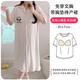 哲汉方便喂奶的居家裙子垫哺乳睡裙短袖孕妇睡衣夏季月子服薄款家居裙 723#彩色爱心(套装) 均码 M