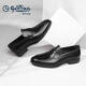 Goldlion Men's Shoes Fashion Hollow Dethastress Leather Shoes Plunging Sandals.