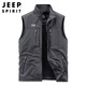 JEEP SPIRIT吉普工装马甲男士春夏季运动背心坎肩马夹外套 深蓝 2XL