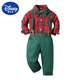 Рождественское шоу Disney Clothing Детская одежда для мальчиков костюм для дня рождения клетчатая рубашка в канун рождественской комбинезон платье 983 130см