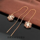 KERLA gold store style purple gold color gold snowflake ear wire fashion ins cool style Korean version rose gold rose gold snowflake ear wire 585 purple gold pair
