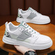 Huilijun Spring Men's Shoes New Breathable Small White Shoes Men's Korean Style Fashionable All-match Thick-soled Sports and Casual Board Shoes Trendy Shoes 9195 White [Upgrade Version] 39