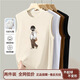 Changluzhu Hong Kong Style Mode pure Baumwollsommer-Sommerweste für Männer, die Sport mit exquisiten gedruckten ärmellosen Hemd BM3899 White M [Empfohlene 80-105 Jin [Jin entspricht 0,5 kg]]]